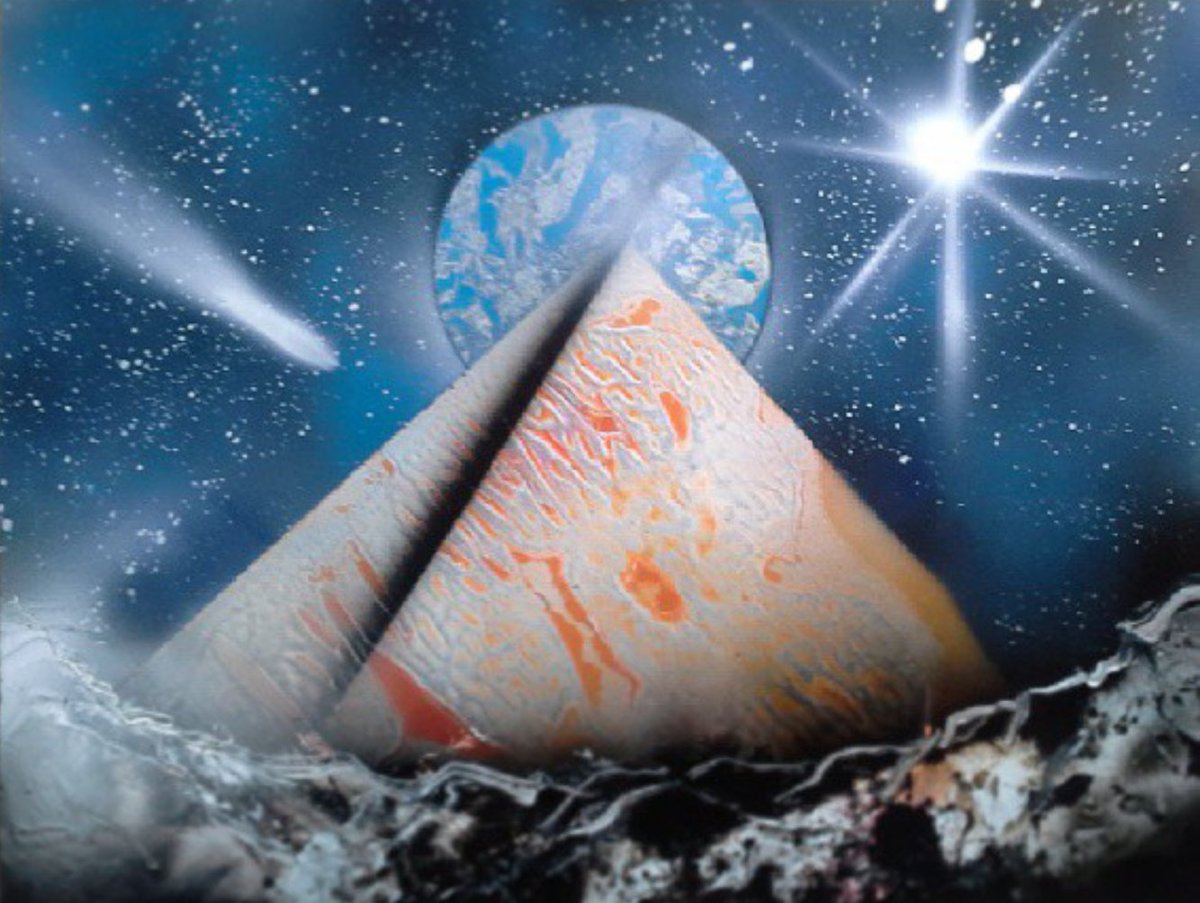everyones_arts's tweet photo. Rik Dunnewold #spacious #earth #stars #fallingstar #world #paint #painting #Instagram #pyramid #color #everyonesart https://t.co/EHrmPCMGrt