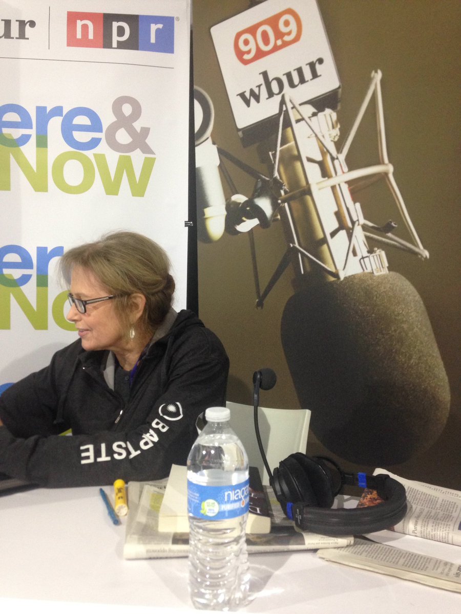 odowdpeter's tweet image. Watch out behind you. @hereandnowrobin! Attack of the gigantic microphone. #MediaRow #RNCinCLE @hereandnow