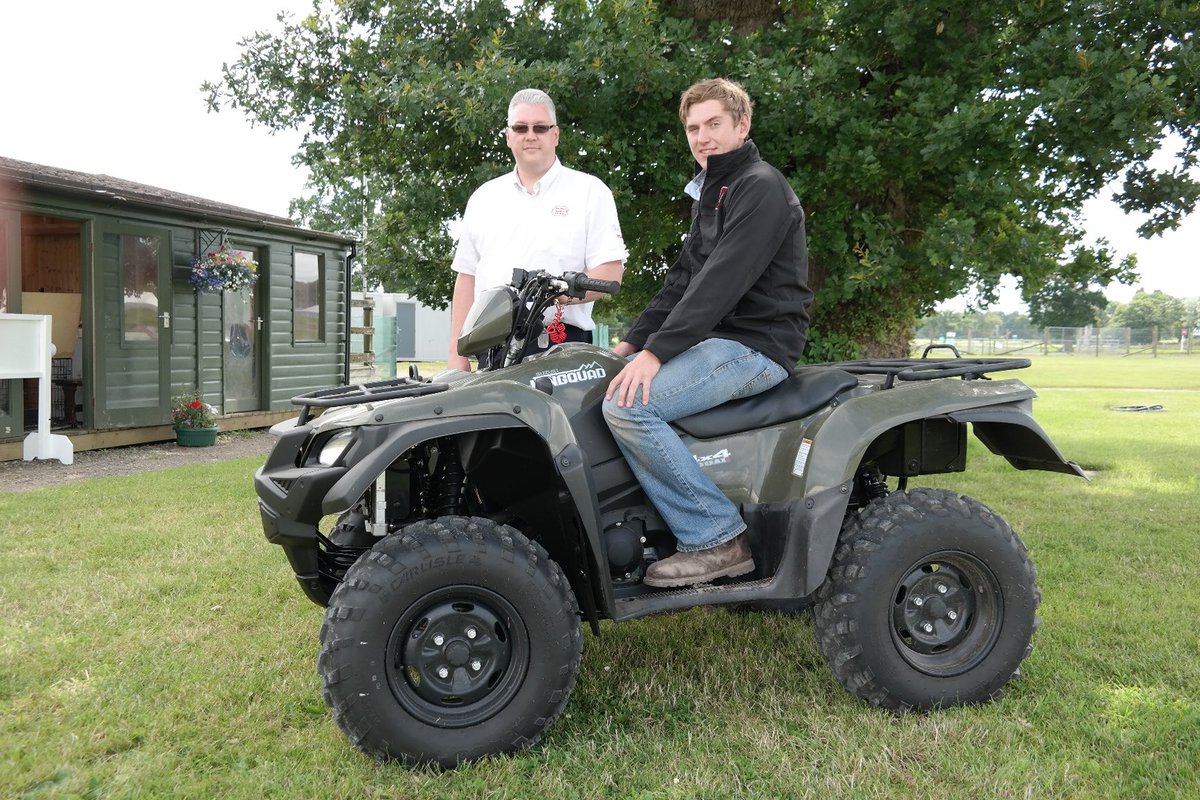 NewForestShow's tweet photo. Thanks to @BalmerLawnGroup and @SuzukiATVsUK for the delivery of this Quad for us to use in the build up to the Show https://t.co/shIB0VuCPc