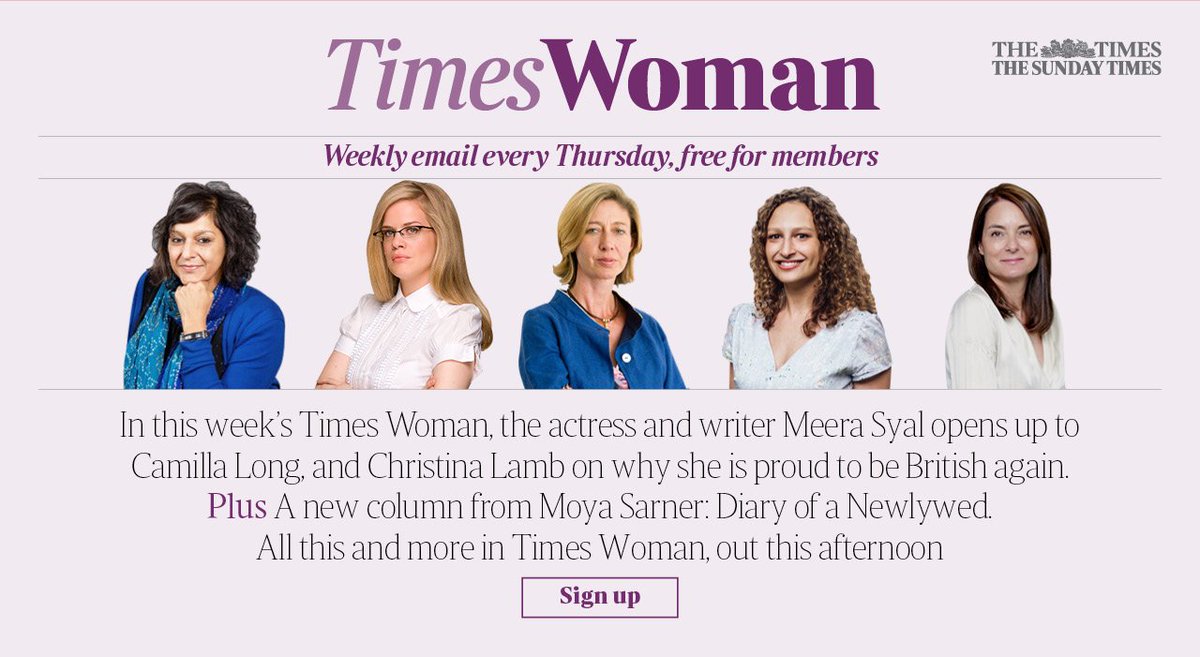 We have so many wonderful women writing in today's Times Woman email! Sign up thetimes.co.uk/woman