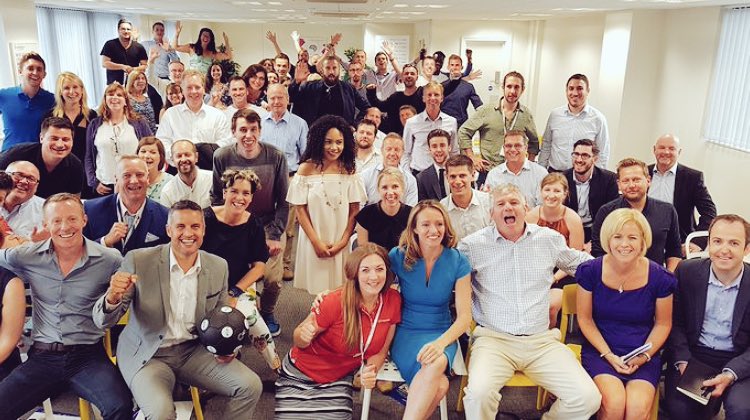 ESparkGlobal's tweet photo. Incredible! Our #Brighton Hatchery know how to celebrate #GoDoEntAwards 🎓🎉🍾✨ https://t.co/dUorxo9W5i