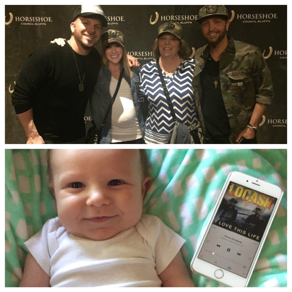 From baby bump to 2 months ... Locash's littlest fan 😉 <a href="/LOCASHmusic/">LOCASH</a> #babykieran #thefighters #iknowsomebody