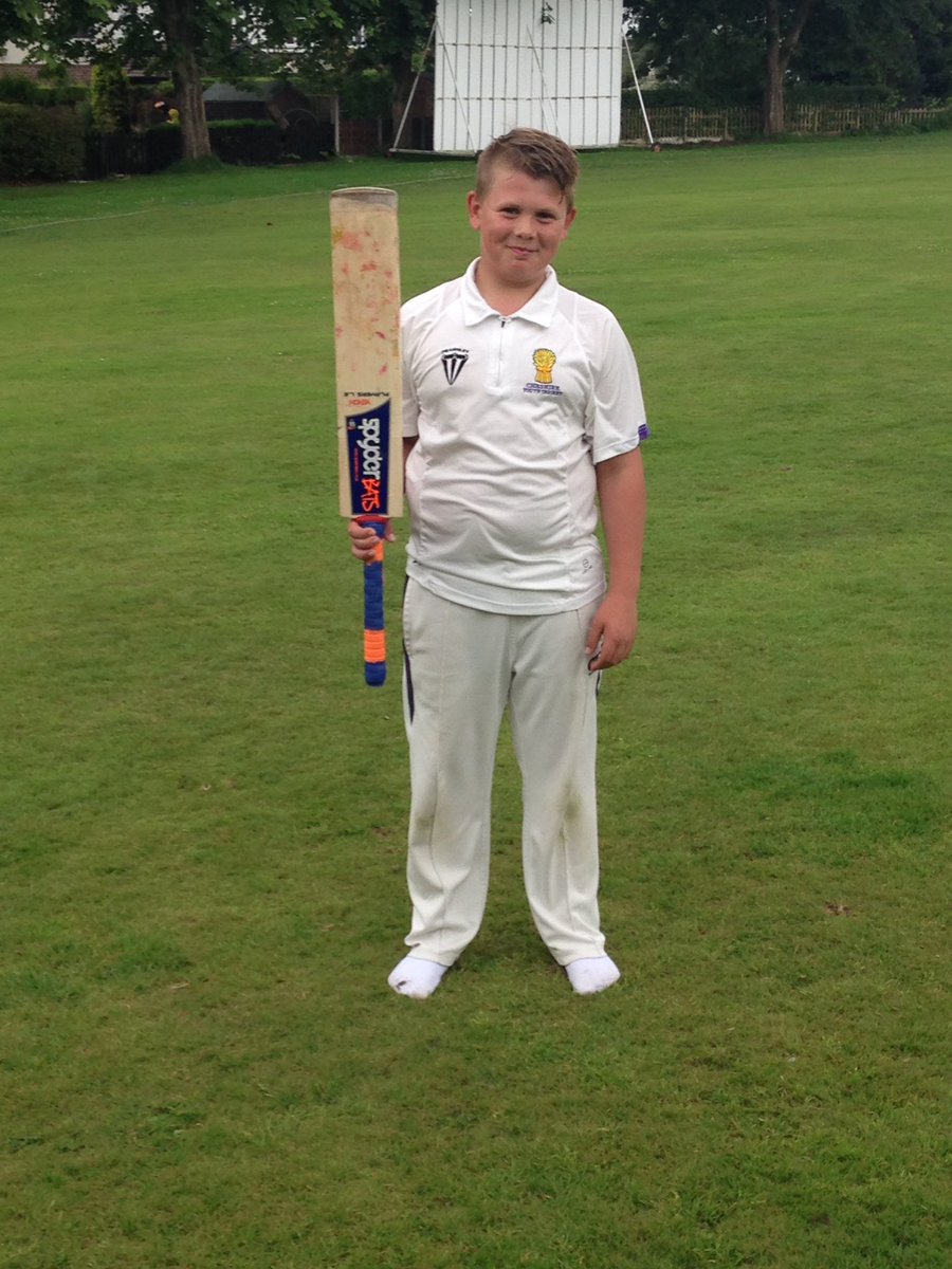 CheshireCB's tweet photo. Cheshire u11 beat Notts by 9 wickets thanks to an unbeaten 61 from this happy chappy! https://t.co/39t3rYOJPv