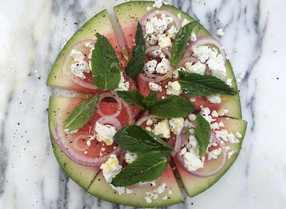 WhitneyEve's tweet photo. Be the hostess with the mostess with this incredible Watermelon Salad Pizza! Recipe on https://t.co/F9DD1IbfHh https://t.co/wVmTJtFT9I