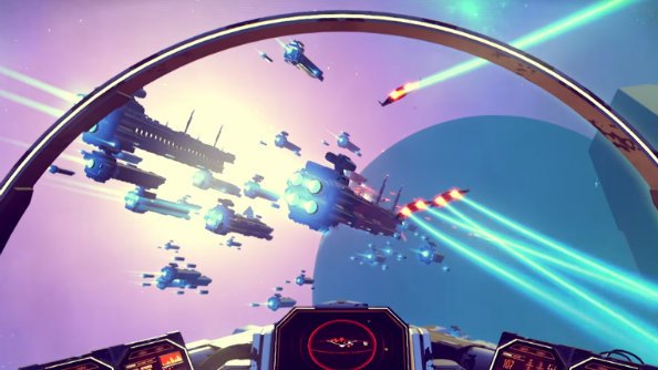 PCGamesN's tweet photo. No Man's Sky's new trailer showcases space dogfights and on-foot FPS action https://t.co/QAhnRhLJYw https://t.co/1ePlVRglNV