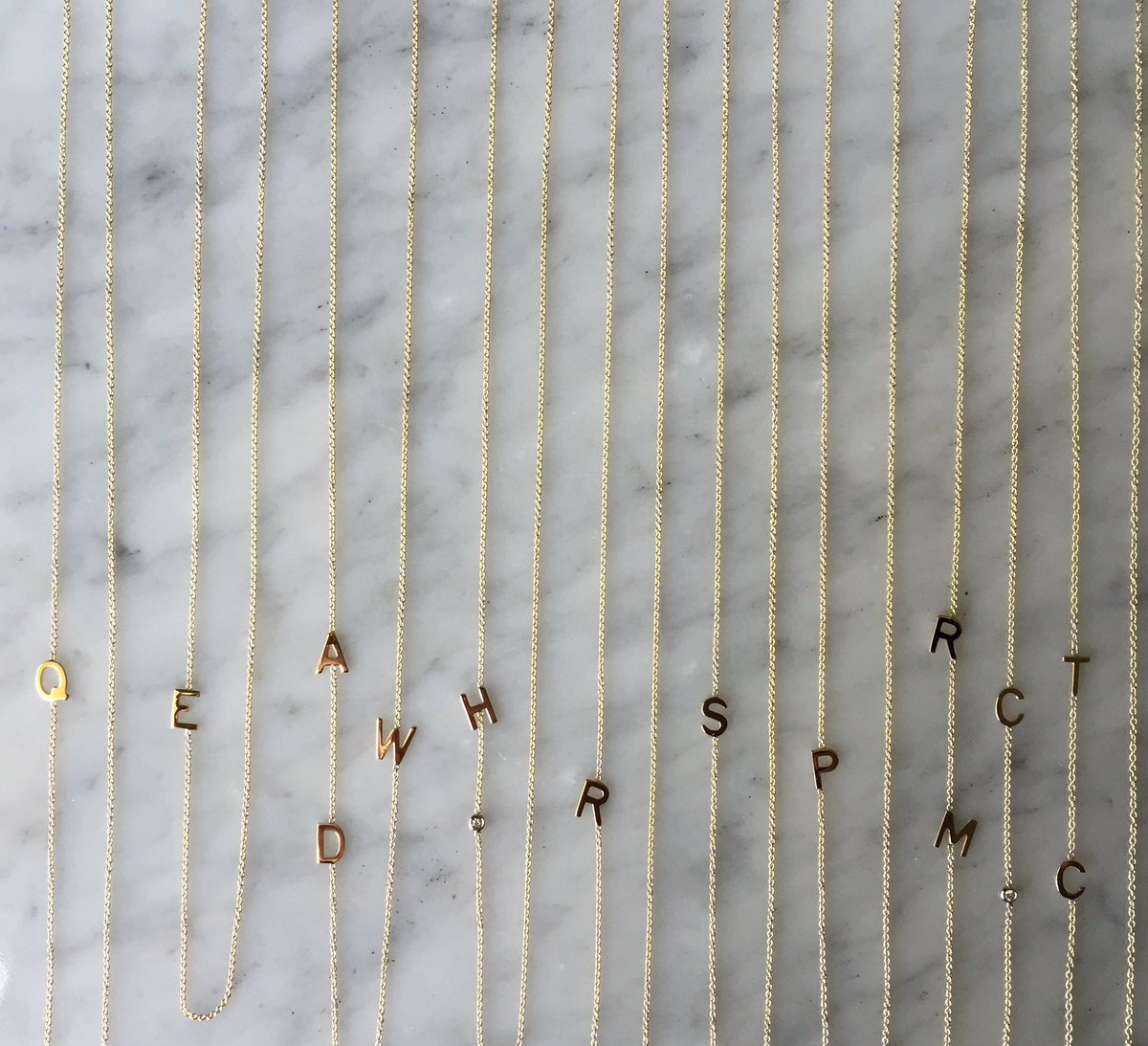 Zoelevjewelry's tweet photo. Getting busy in our studio✨ #goldinitials #asymmetrical #LettersbyZoe https://t.co/0NEhv621Qo
