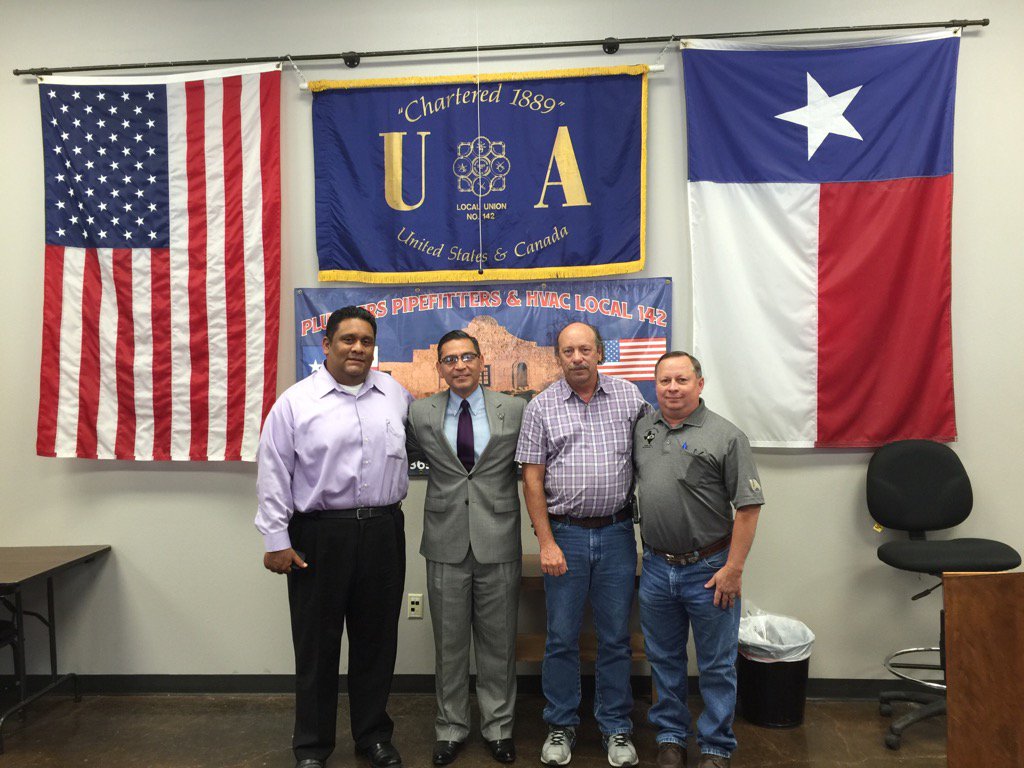 TXWorkforce's tweet photo. Commissioner Alvarez recently toured the @WSASanAntonio Tele-Center and @UALocal142 #Apprenticeship School #wkdev https://t.co/L89Cfc2MaK