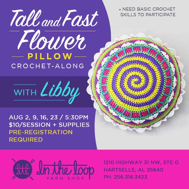 August Crochet Along with Libby! #intheloopyarnshop #Hartselle #crochetalong #CAL #yarn