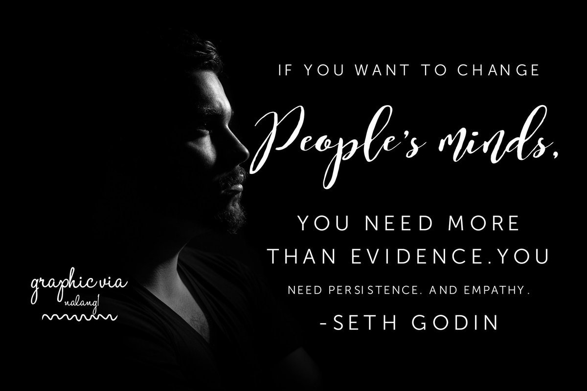 MarzanoResource's tweet photo. RT @nalang1: If we want to change people's minds, we need more than evidence. We need persistence &amp; empathy. https://t.co/ENCHe3jkCC