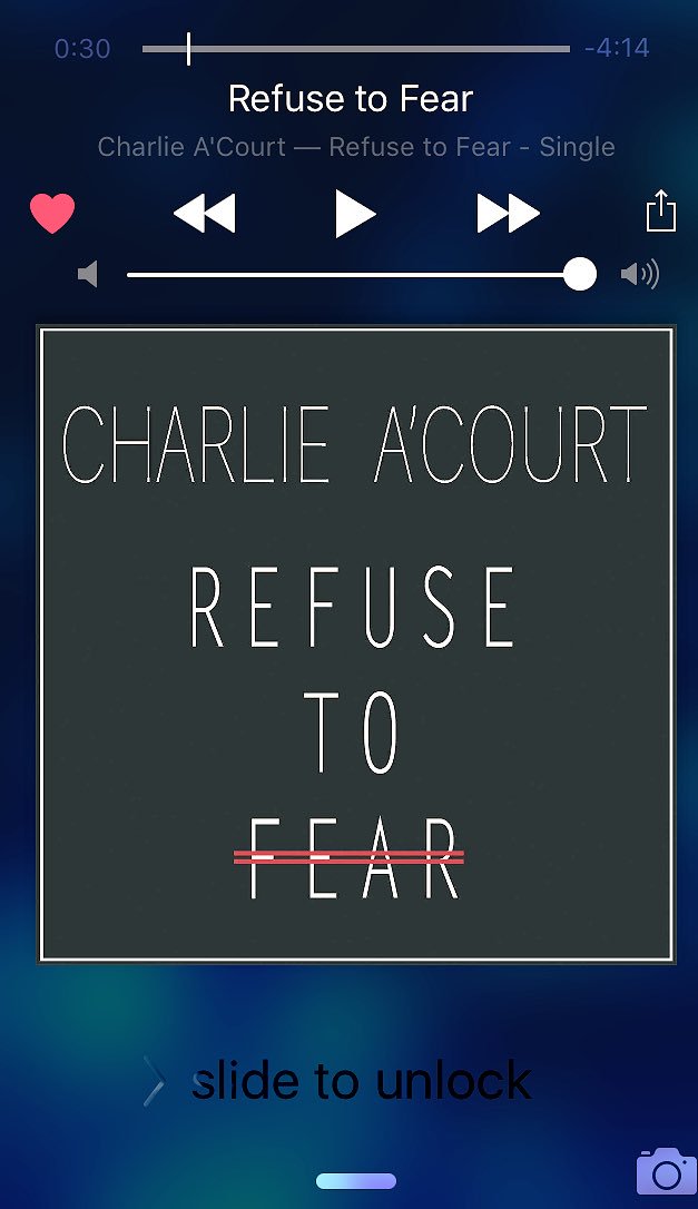 charlieacourt's tweet image. #RefuseToFear is now on @iTunes. itunes.apple.com/ca/album/refus…