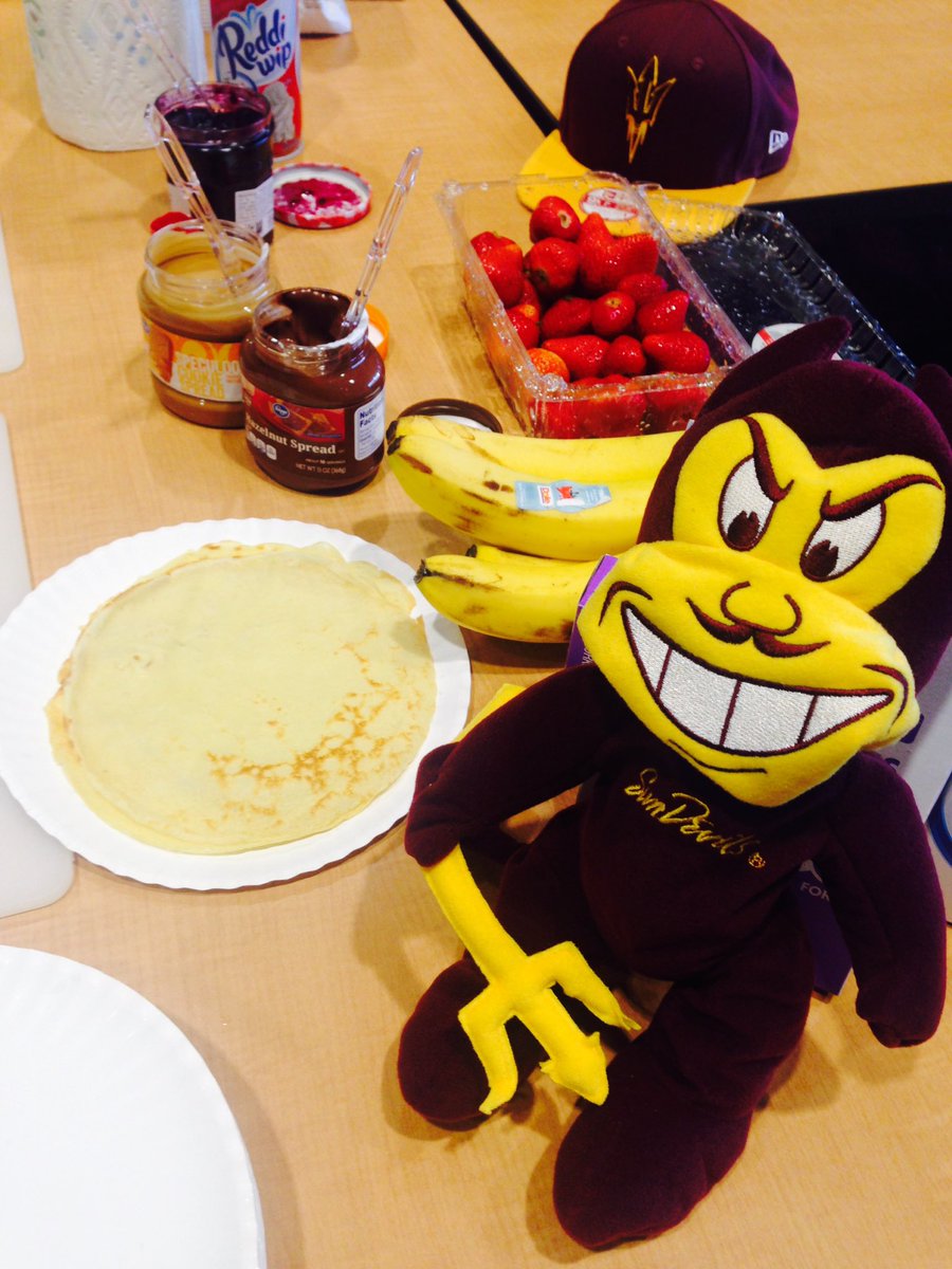 FREE Crêpes cooking &amp; Eating now! Join us! #ASUGoGoSparky #gogosparky