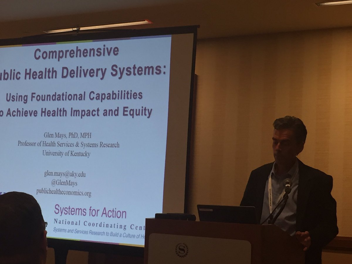 ACarman12's tweet photo. Dr. Glen Mays shares info on comprehensive public health delivery systems  #NA16 #ukcph https://t.co/mIfsoiYskO