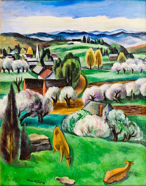 MenschOhneMusil's tweet image. Ernest #Fiene, " Woodstock Spring ", 1925.