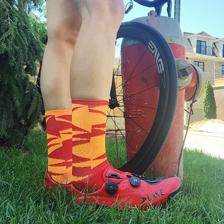 DoreenDP's tweet photo. Fire! New socks from @ThisIsCambridge 🔥😎 #ticcc #Grimpeur #ticsocks https://t.co/svPiYLn0X4