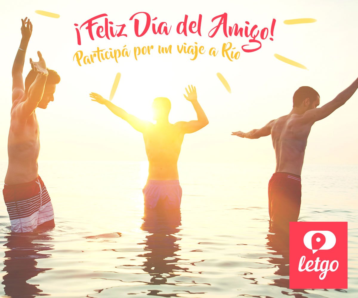 letgoar's tweet photo. Publicá en letgo y participá por un viaje a 🏖 con amigos. #SoltáYVolá 😉 ✈ #FelizDiaDelAmigo https://t.co/v9xLhmC90Q https://t.co/3Ob24dstQA