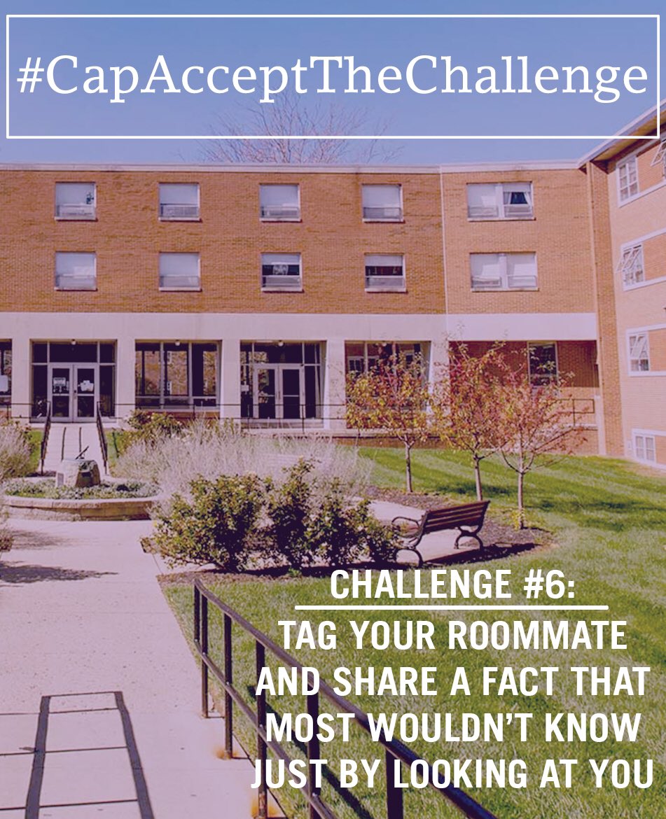 CapitalSCE's tweet photo. HOUSING ASSIGNMENTS ARE IN! For this week's #CapAcceptTheChallenge tag your roommate with a fun fact about yourself! https://t.co/or1ecmq3M1