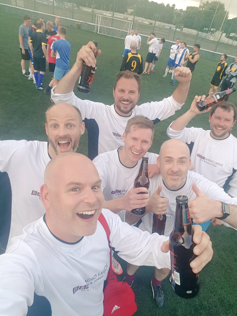 rlwithjd's tweet photo. Six-a-side football tournament at @GuiseleyAFC and @BBCLeeds only went and won it! ⚽🏆 https://t.co/l9uY47YTaP