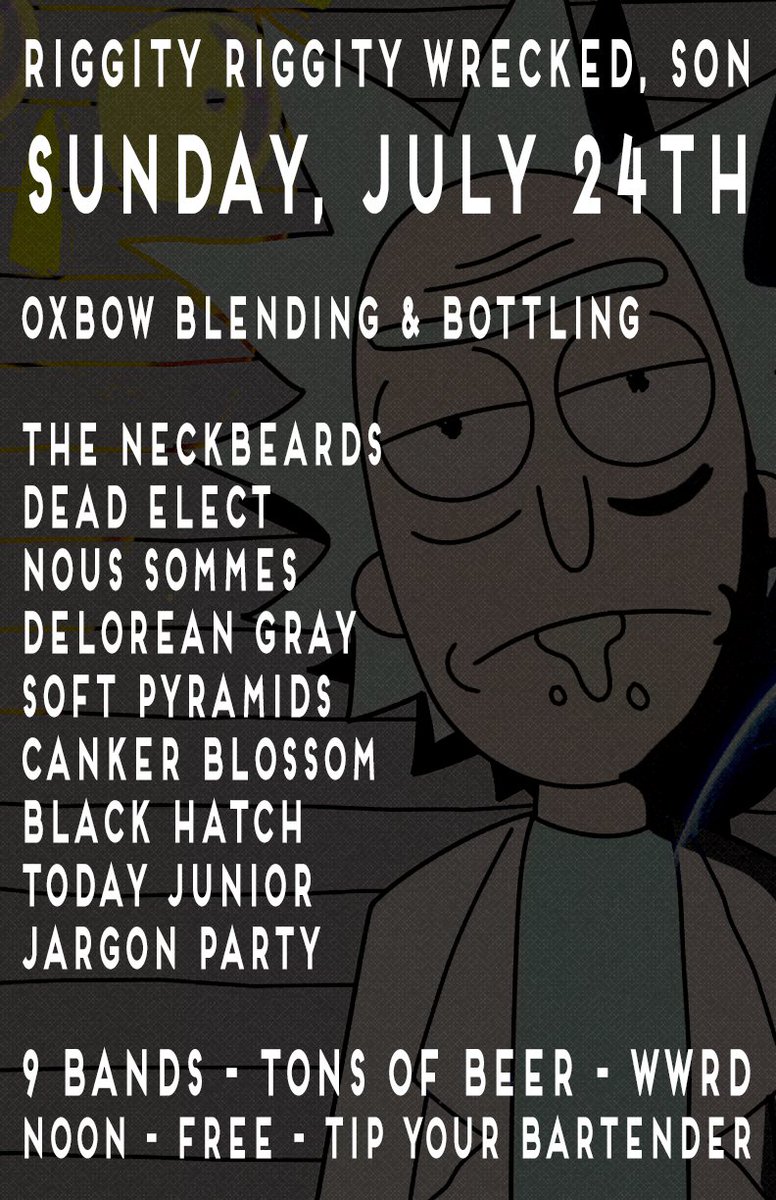 JargonParty's tweet photo. @oxbowbeer July 24th! Sunday! Noon-10! Free! 9 Bands! Beer! #portlandmaine #festival #bands #music #oxbow #summer https://t.co/anXPRJrwsl