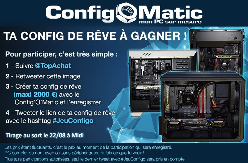 TopAchat's tweet photo. A demain les loustics ! Amusez vous bien avec le #ConfigoMatic ce soir ! :)

https://t.co/smlmpP459G

A vos Rts ! https://t.co/MLqe8wAMLB