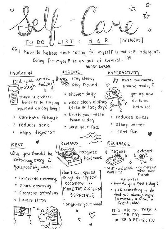 Positive bunny on Twitter: "daily self care to do list…