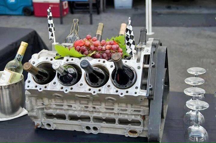 CarterEstWinery's tweet photo. Wine rack for Motorsports enthusiast. #WineWednesday https://t.co/ylUxpHWaRp