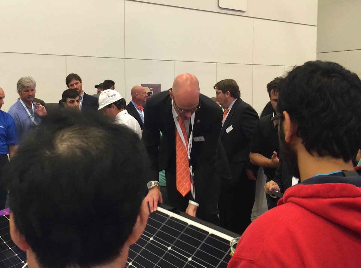 JohnJCollins's tweet photo. #handsonceo Mark Kerstens installs the @beamreachsolar Sprint solar product (So easy, a CEO can do it!) #Intersolar https://t.co/zPDH9eAuK4