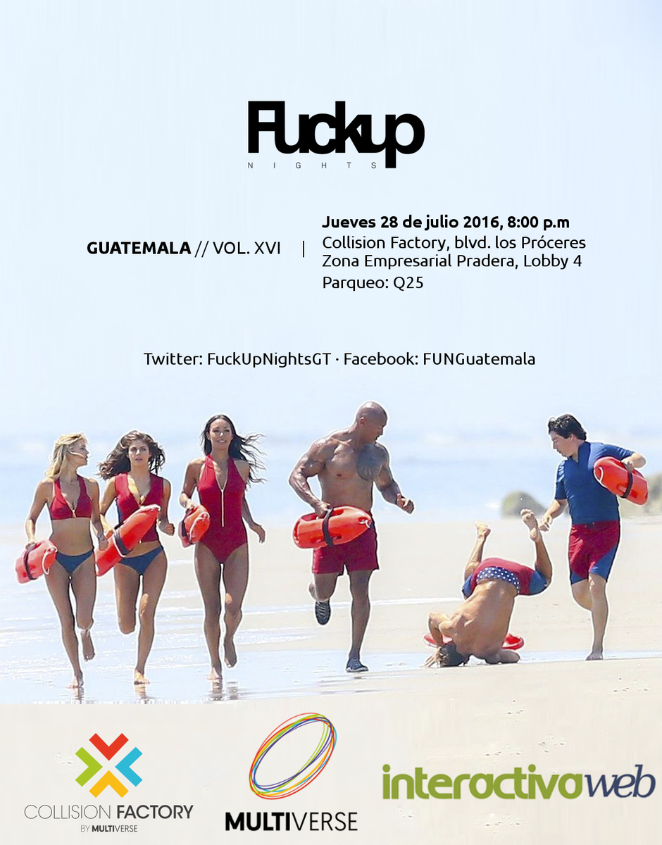 FUNGuatemala's tweet photo. Todo listo para @FuckUpNightsGT ! ya puedes registrarte en: https://t.co/EMp4hKxEJ0     ¡Cupo limitado! #FUNgt https://t.co/sJmAk7x2fq