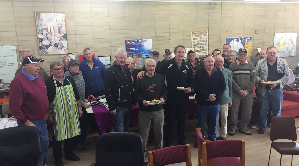 avinak's tweet photo. Tour with Terry Daniher for RARE at Kaniva Men's Shed - fantastic @adelekateh @JoshTK @WUConnect https://t.co/bxqzQQlrCS