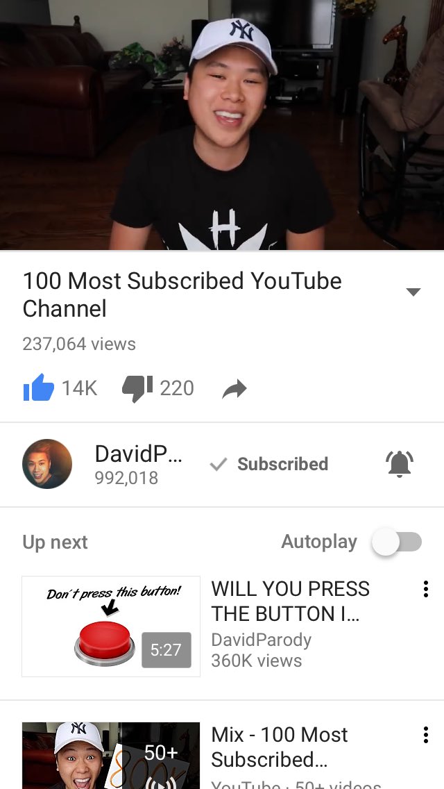 agomez8080's tweet photo. When your boy @DavidParody was at 900k about 1 week ago. Now look at this man going through the #RoadTo1Million. :) https://t.co/48vMuSF8TE