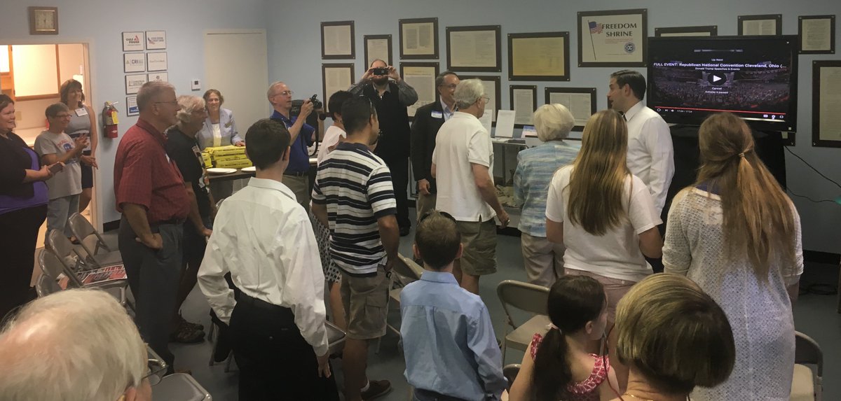 marcorubio's tweet image. Watching convention in Valparaiso, FL. Tune in at 9:40 tonight to watch my video.