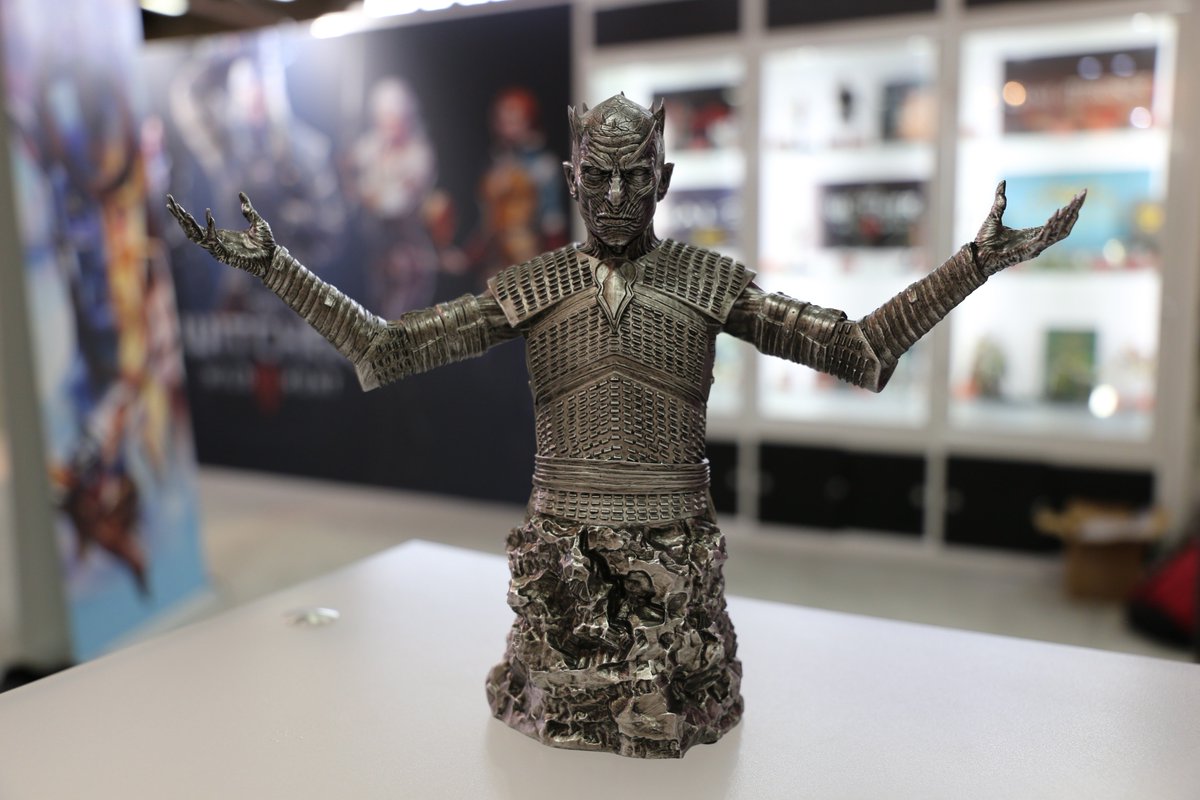 metallic night king on throne