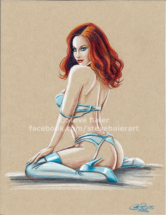 redhead in sexy lingerie A young redhead woman posing sexy in transparent lingerie