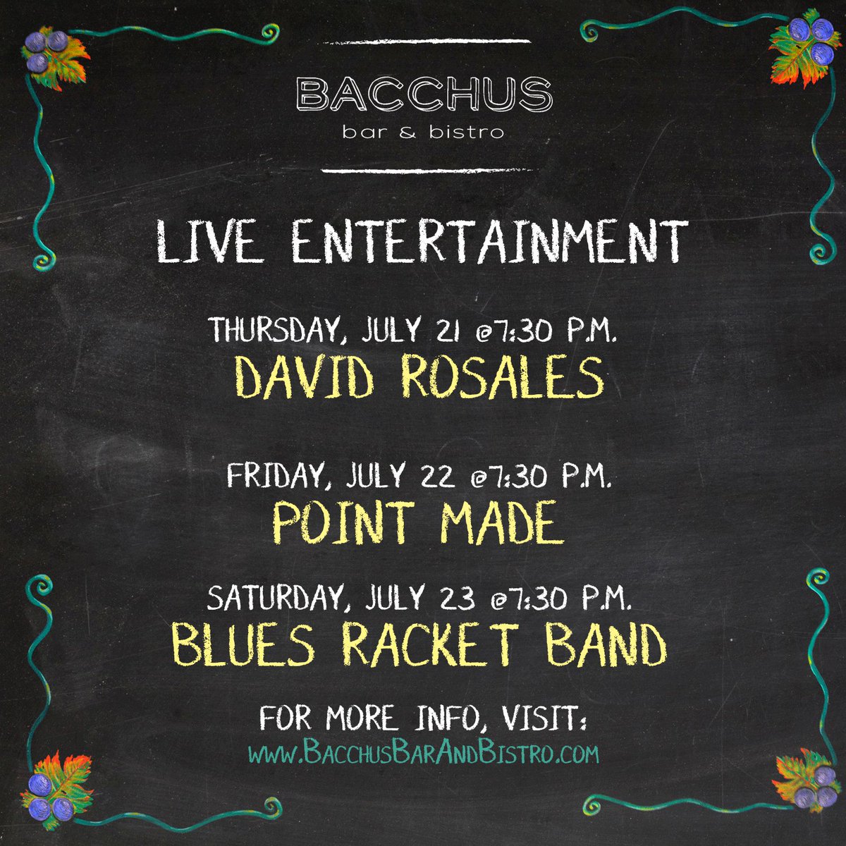 Bacchus_Irvine's tweet photo. It's #WineWednesday tonight &amp; we have a great live music lineup this weekend, so make your reservations! https://t.co/zXKcwVhPOo