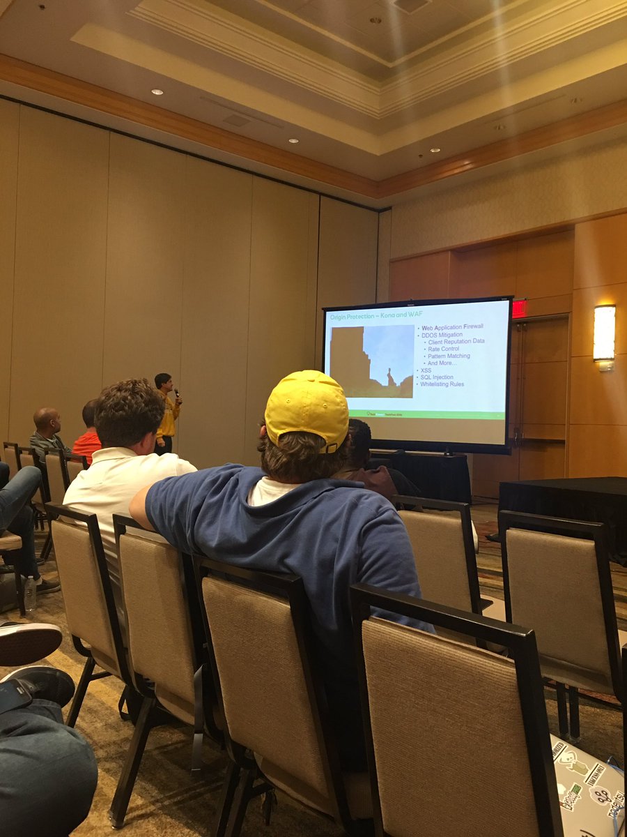 ryanburk's tweet photo. talking global scale, security, and perf first web dev @GoDaddy #GDTechFest2016 https://t.co/kGEPSpZYFH