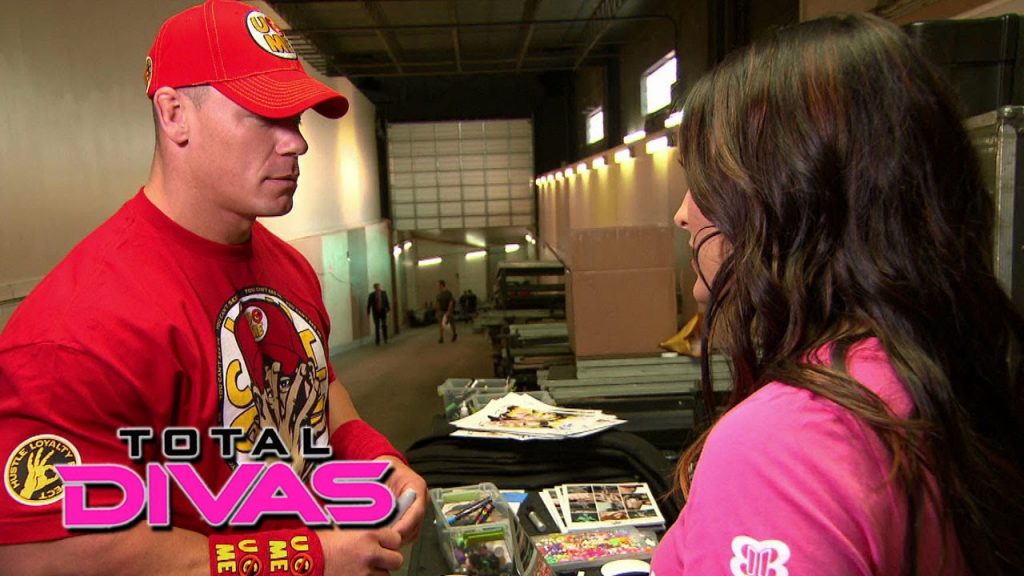 Viz_Mag's tweet photo. Brie Bella talks to John Cena about the tension with Nikki Bella: Total Divas, ... - https://t.co/AC6QjR3or5 https://t.co/LuCHNi3N08