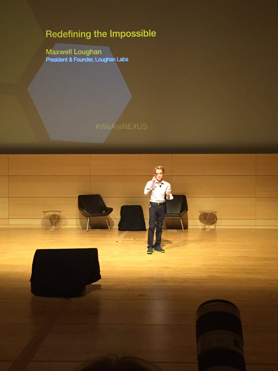 The youngest entrepreneur I've ever seen... Mind blown. Say hello to #MaxwellLoughan #WeAreNexus