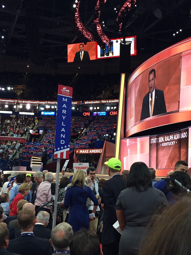 Beyond proud to cheer with the KY delegation for @Alvarado4Senate who killed it at the #RNC2016!