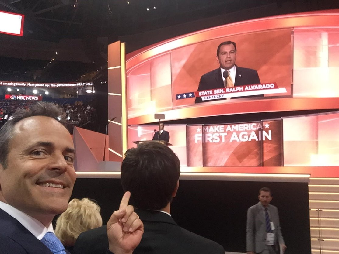 So proud of @Alvarado4Senate who absolutely crushed it tonight at #RNCinCLE! #WeAreKY