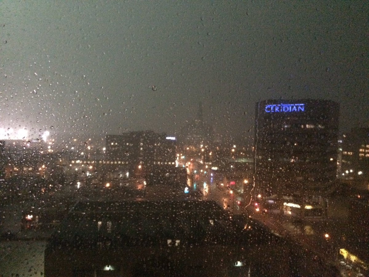 donnaleecbc's tweet photo. Got home just before the rain started coming down. Can barely see anything out my window #mstorm #winnipeg https://t.co/dFbPuzWXkR