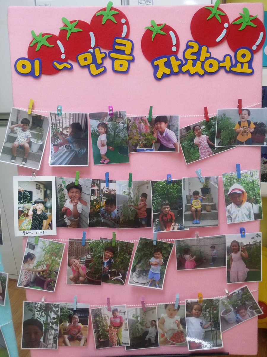 #성남시국공립상원어린이집에서는 식목일에 준
토마토모종을 잘키워 열매맺힌 모습을  사진으로  보내준 영유아들에게 식물을 소중히 여기며 자연관찰에 관심을 가짐을 칭찬하며 작은농부상을 수여하는 시간을 가졌습니다.