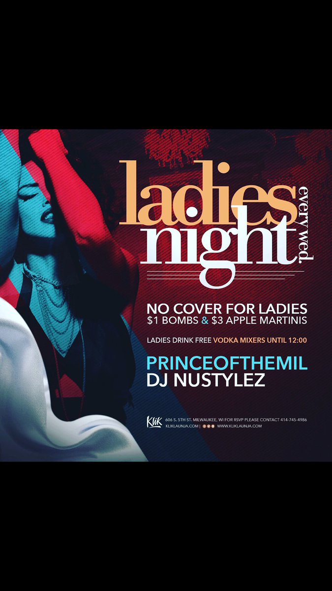 PrinceOfTheMiL's tweet photo. @KlikLaunja tonight. Ladies night &amp; $1 bomb night fa dat asssss https://t.co/xdTar5HIs7