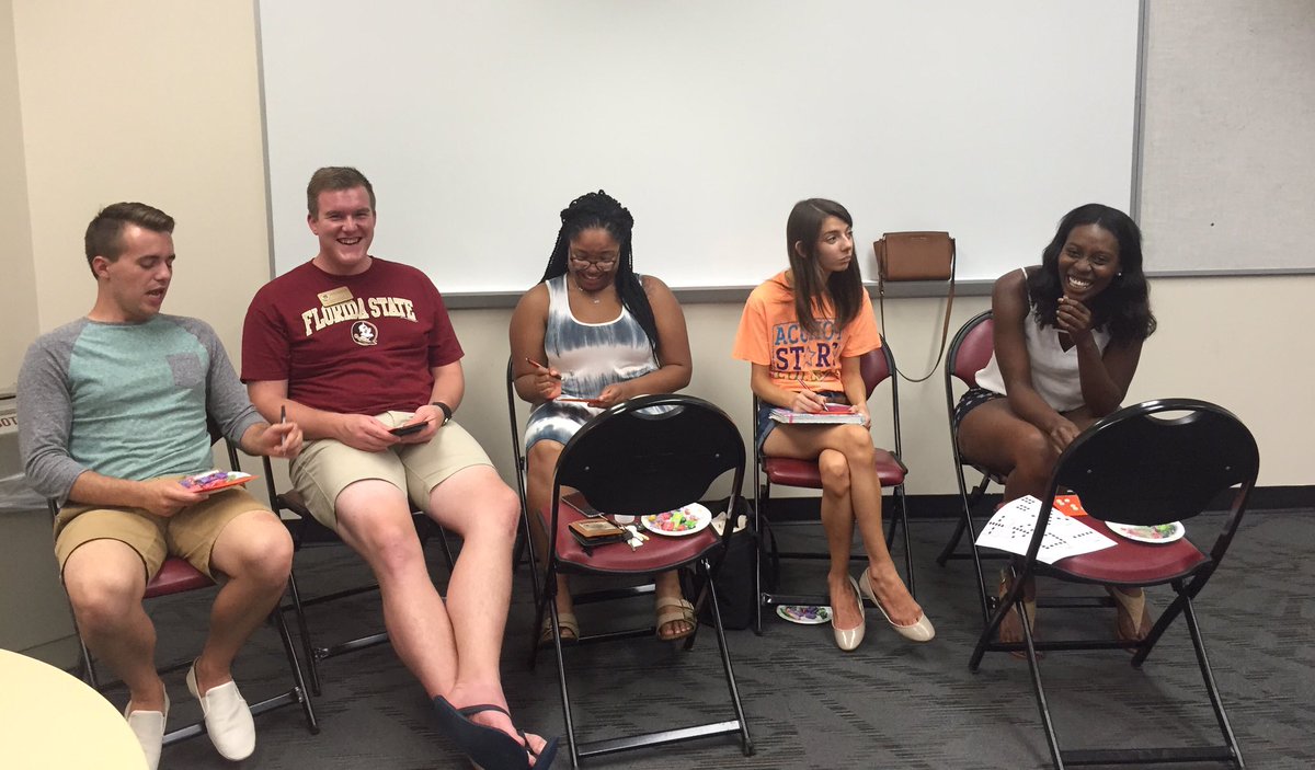 ChandraMyrick's tweet photo. Our newest grads in on the BINGO craze! #CSummerDifferently @HousingFSU @FSU_HESA https://t.co/1QiM5Gi8RN