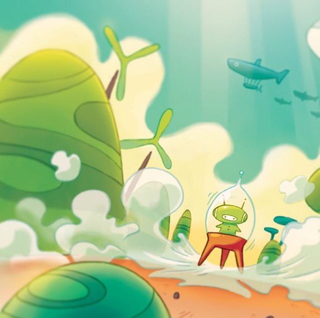 ShopBabybot's tweet photo. #BabybotComics coming soon... 

Here's a panel from the first page. Kids &amp; adults will ❤️ it. #comics #art #book https://t.co/VJdHMZQxDC