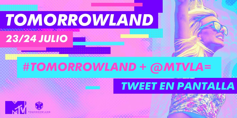 MTVLA's tweet photo. ¡El fin tendremos la cobertura de #Tomorrowland y tú puedes ser parte del festival con el HT + @mtvla! 🚨 🎉 🚨 🎉 https://t.co/WwRawzhgGb