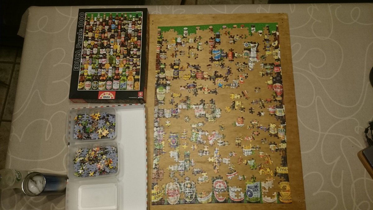 Aftermath from the first jigsaw puzzle stream. It was fun.