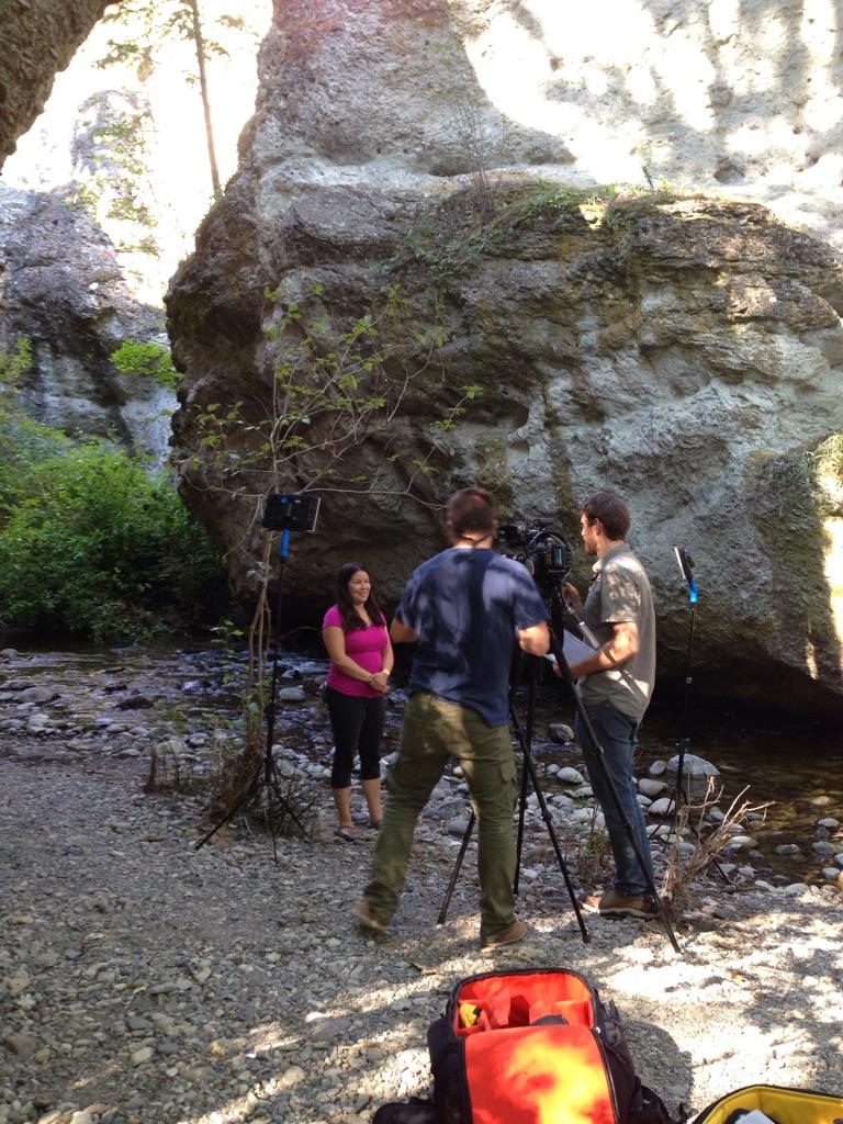 Okanagannation's tweet photo. Dawn Machin participating in a clip for the Water Brothers.  #ClimateChange #siwłkw #syilxwater #WaterBrothers https://t.co/84Cvl7V7Qb