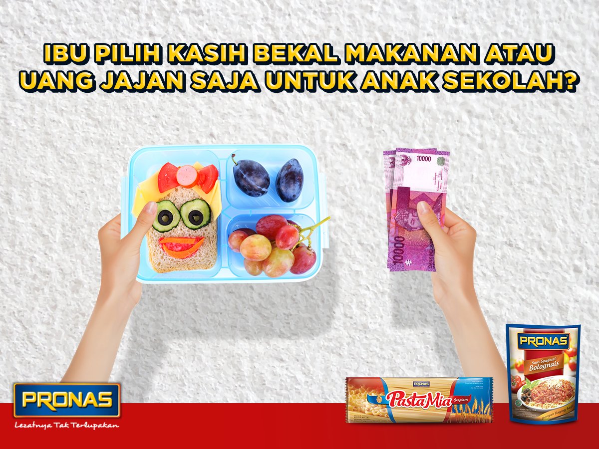 Untuk bekal si kecil Ibu lebih pilih kasih uang jajan atau bawain makanan sendiri? Sertakan alasannya juga ya.