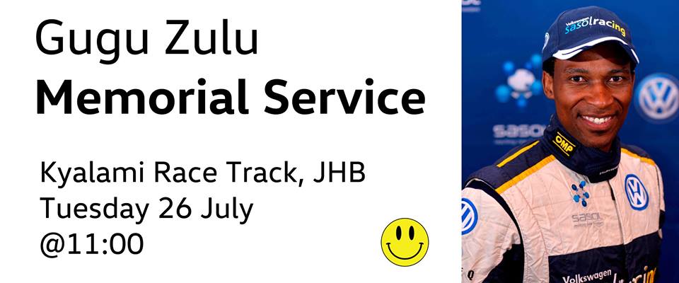 Memorial Service for <a href="/GuguZulu/">Gugu Zulu</a> <a href="/Kyalami_Circuit/">Kyalami GP Circuit</a>