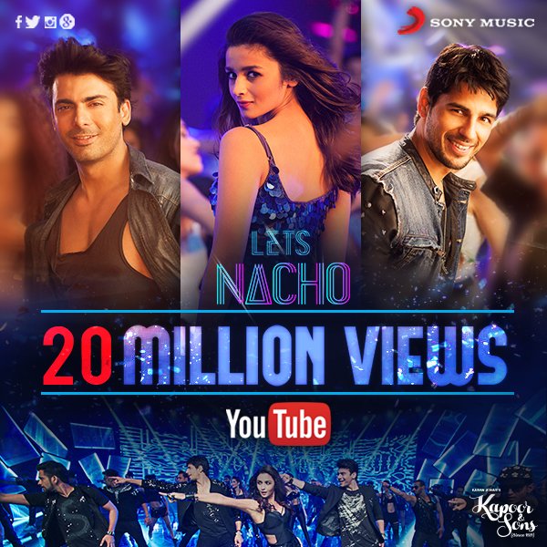 SonyMusicNorth's tweet photo. Those beats get us grooving every time! #LetsNacho crosses 20 MIL views!! @Its_Badshah @NUCLEYA @Benny_Dayal 🌟🌟🌟 https://t.co/kHbhoHwM9o