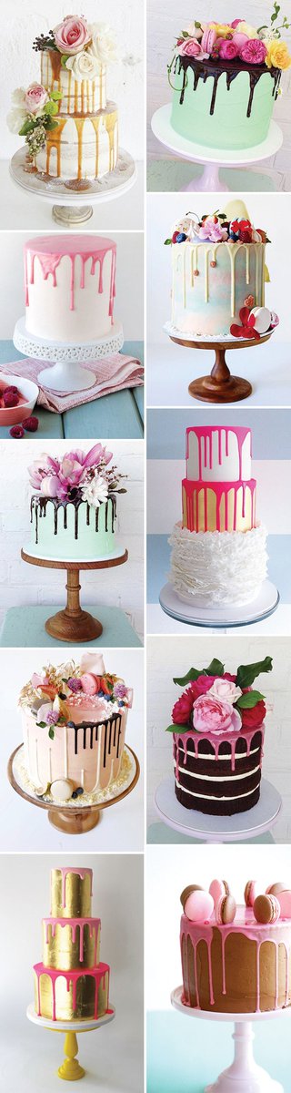 Colour Drip Wedding Cakes are all the rage. Get some inspo here buff.ly/29WrQth #Weddings #BrideToBe